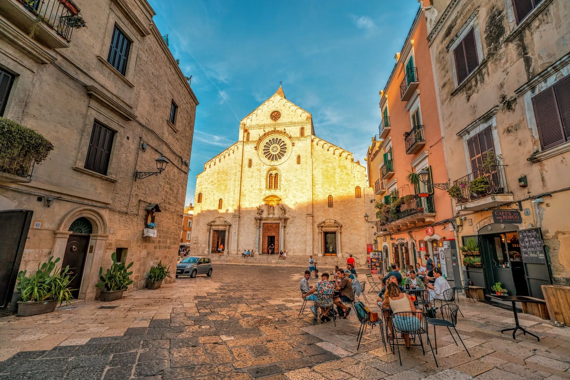 Bari old town and Adriatic waterfront in Puglia, Italy