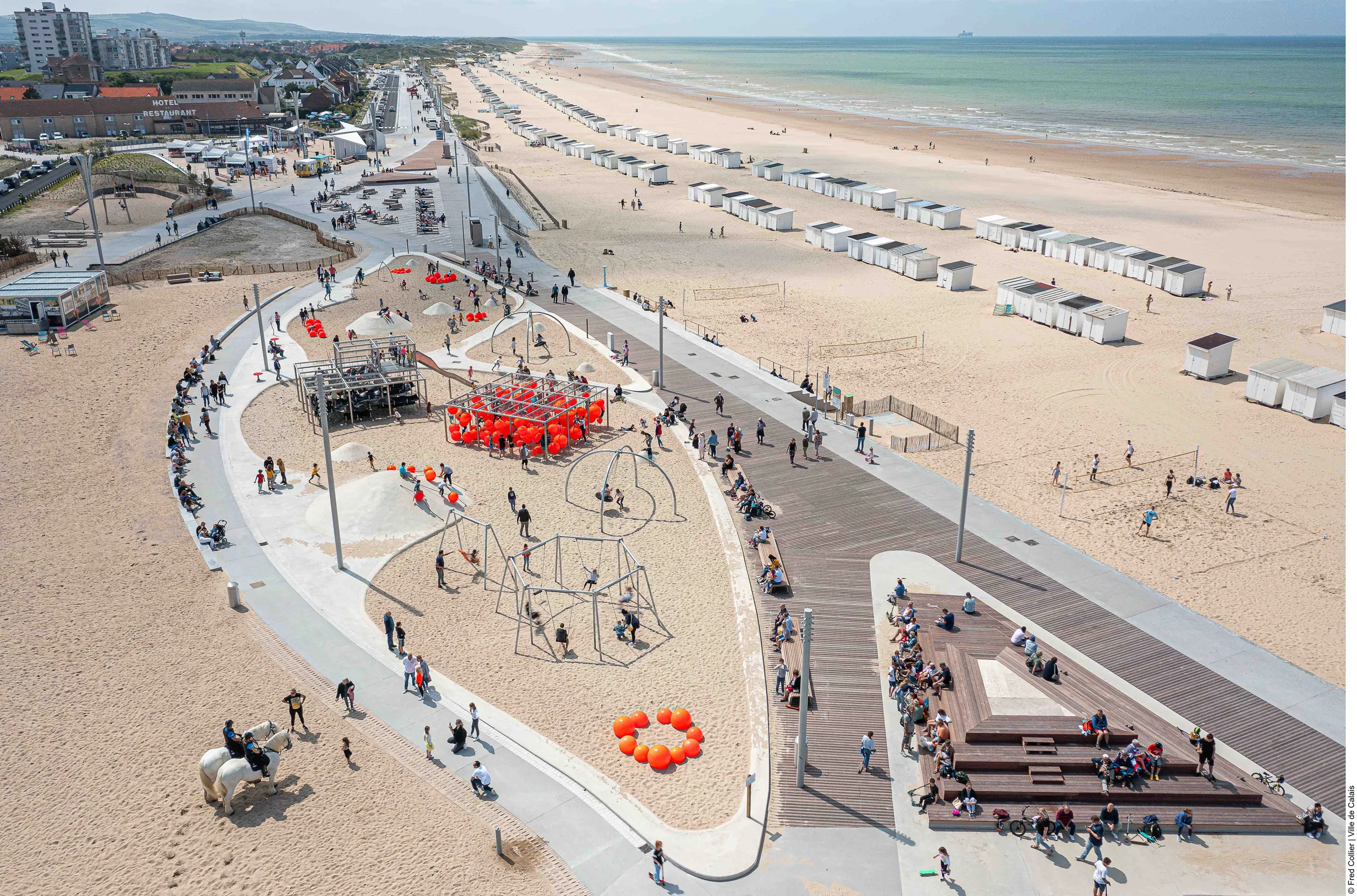 Calais city and Opal Coast in northern France