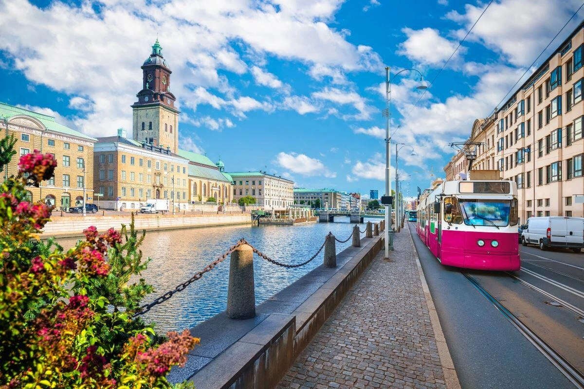 Gothenburg waterfront and cityscape on the west coast of Sweden