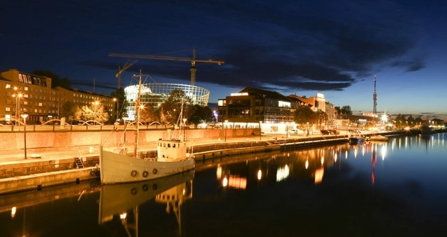 Liepaja beach, historic centre and Baltic coast in Latvia