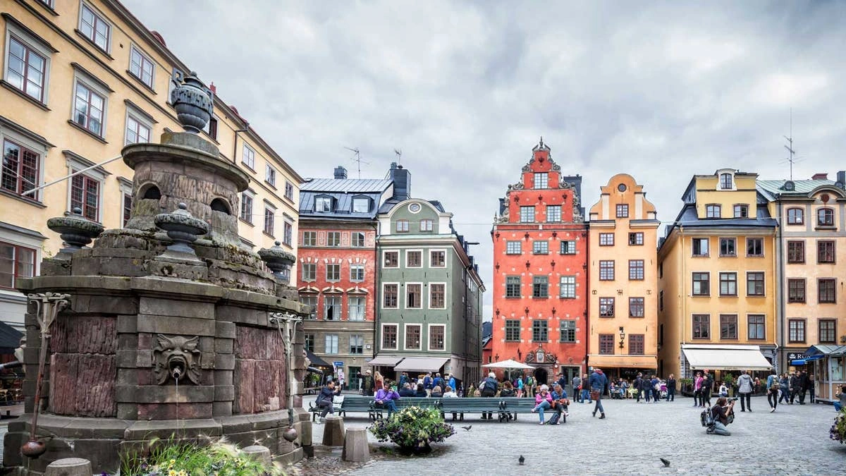 Stockholm old town, waterfront and islands in Sweden