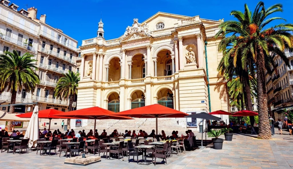 Toulon harbour, old town and Mediterranean waterfront in southern France