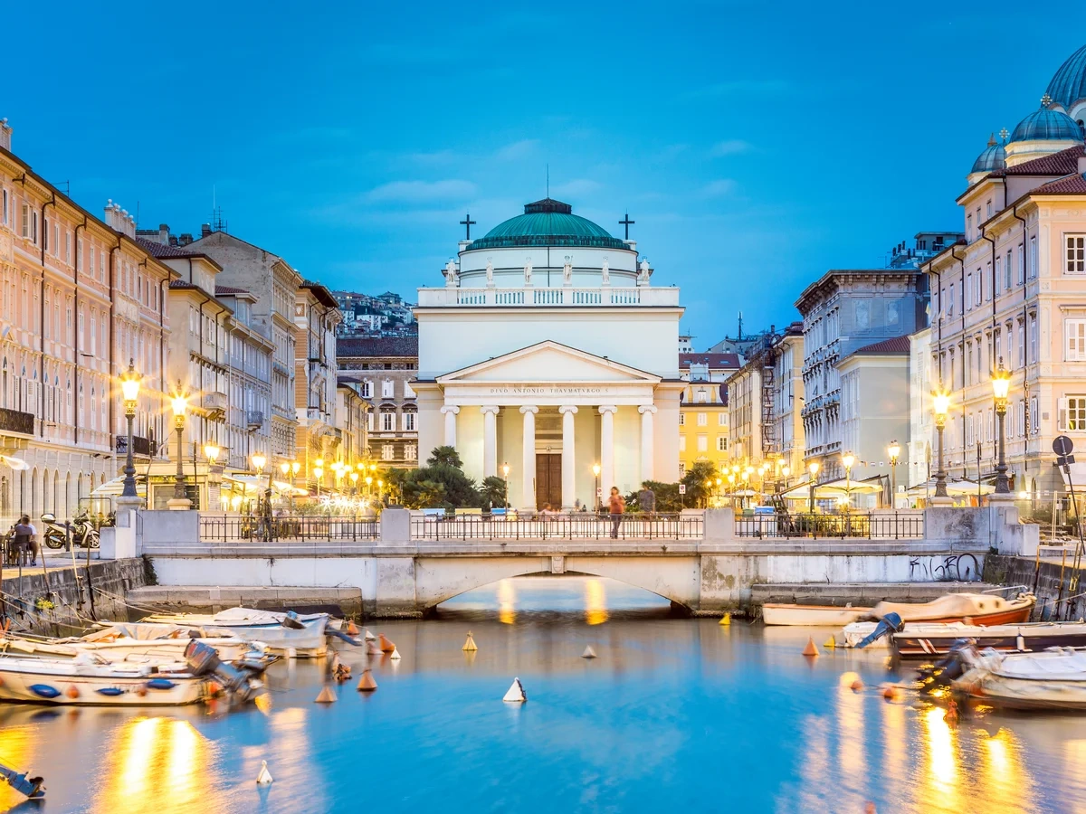Trieste waterfront, Piazza Unità d’Italia and Adriatic cityscape in Italy