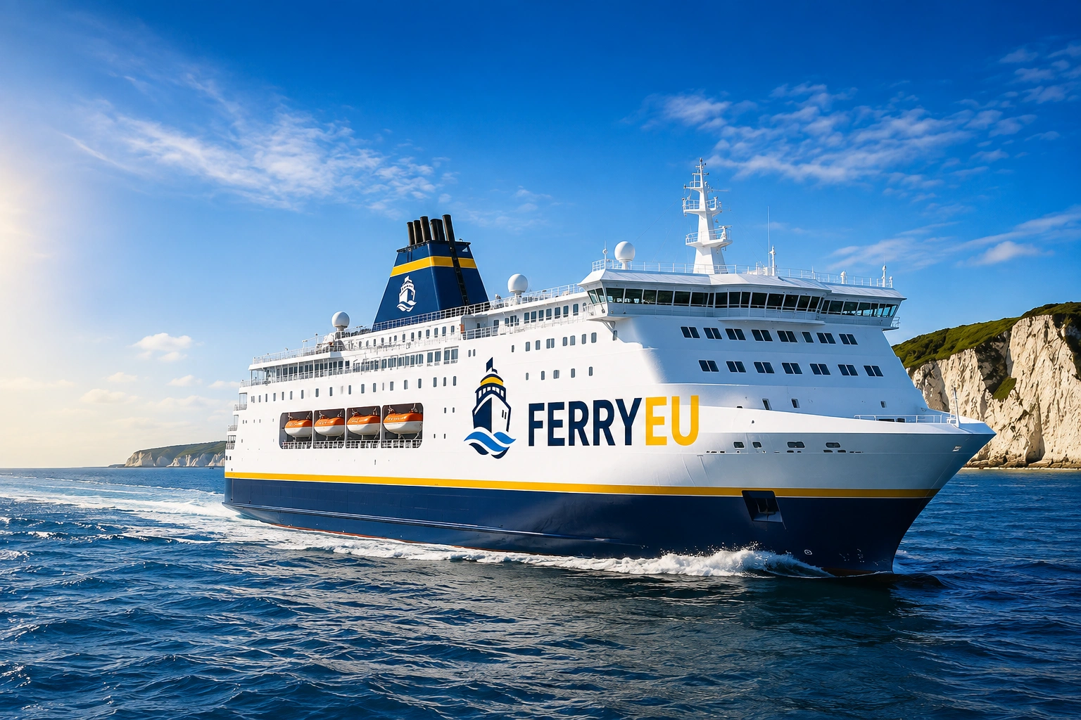Passenger ferry at sea