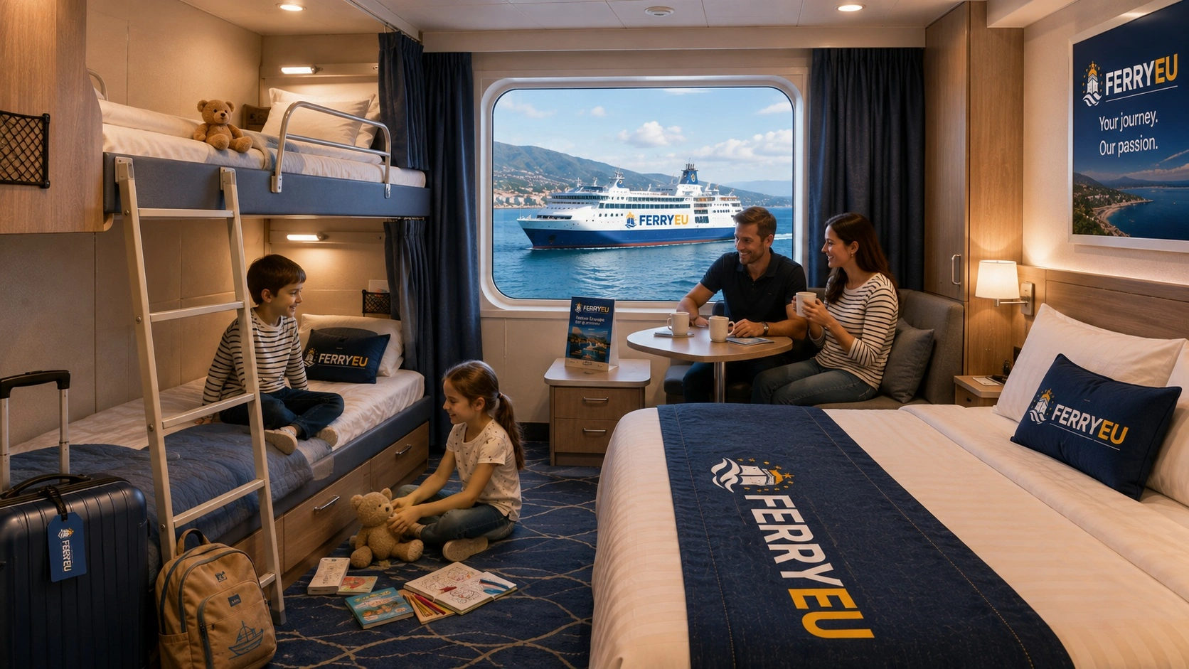 Family ferry cabin