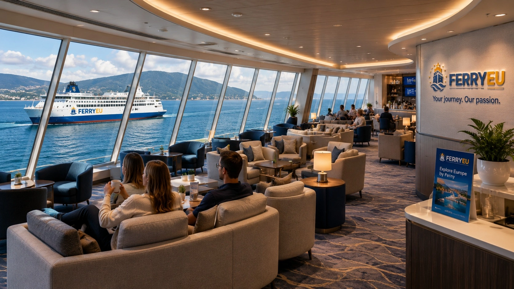 Panoramic ferry lounge