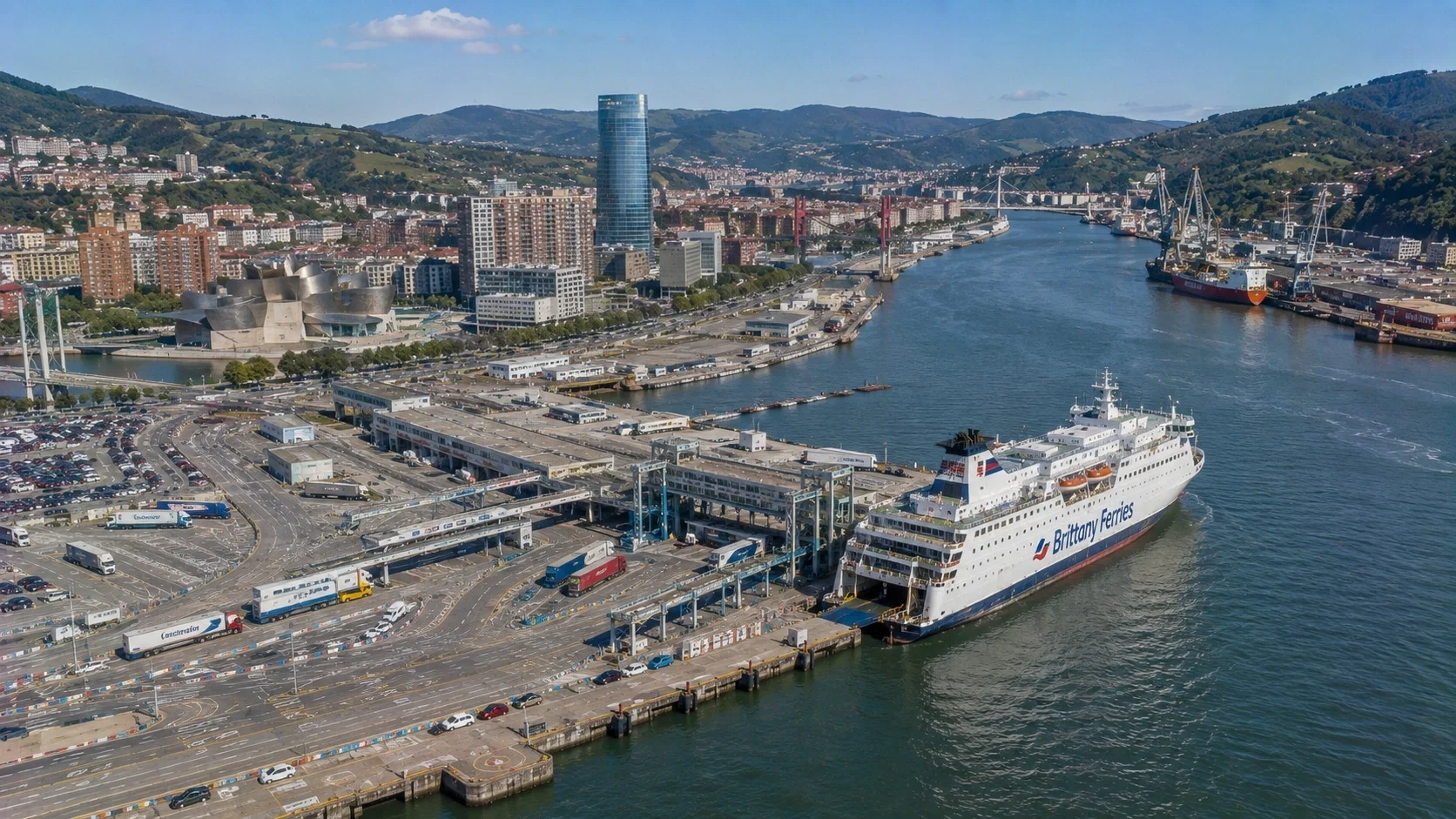 Port of Bilbao passenger ferry terminal in Zierbena