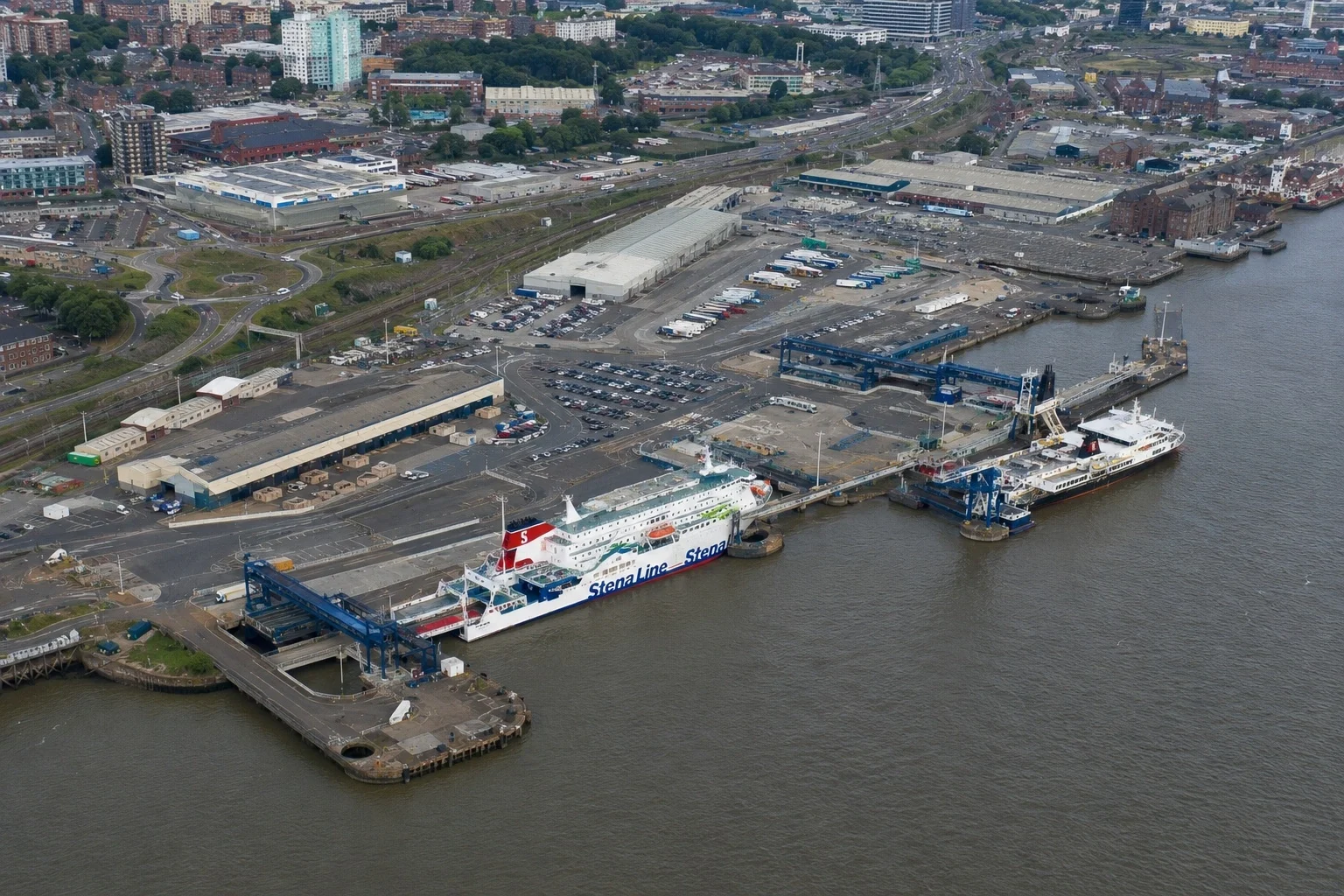 Birkenhead passenger ferry terminal on the River Mersey
