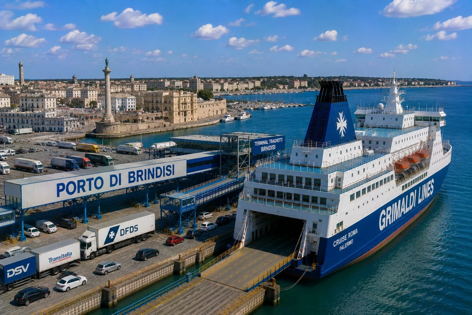 Brindisi passenger ferry port on the Adriatic coast