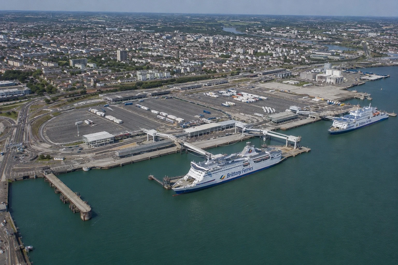 Ouistreham passenger ferry terminal serving Caen in Normandy