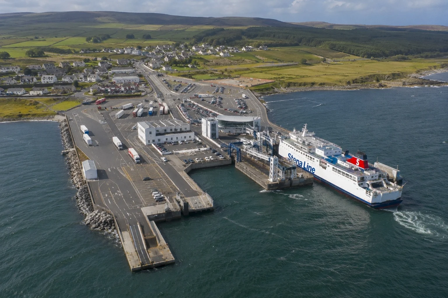 Cairnryan passenger ferry terminal on Loch Ryan in Scotland