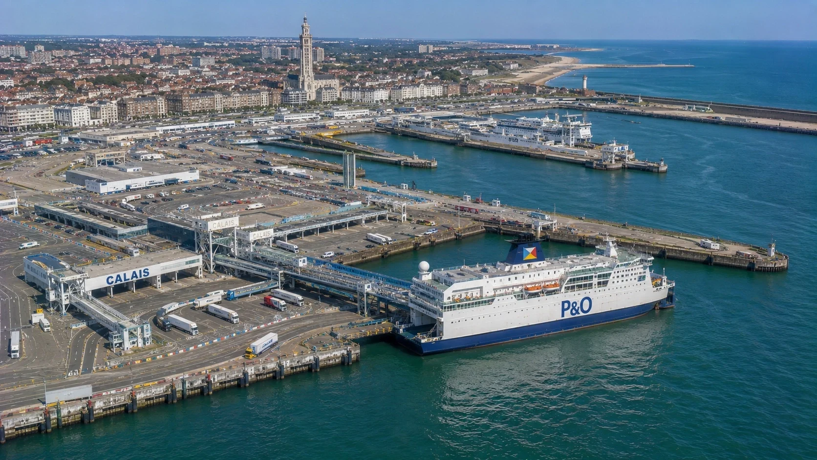Calais ferry port in France