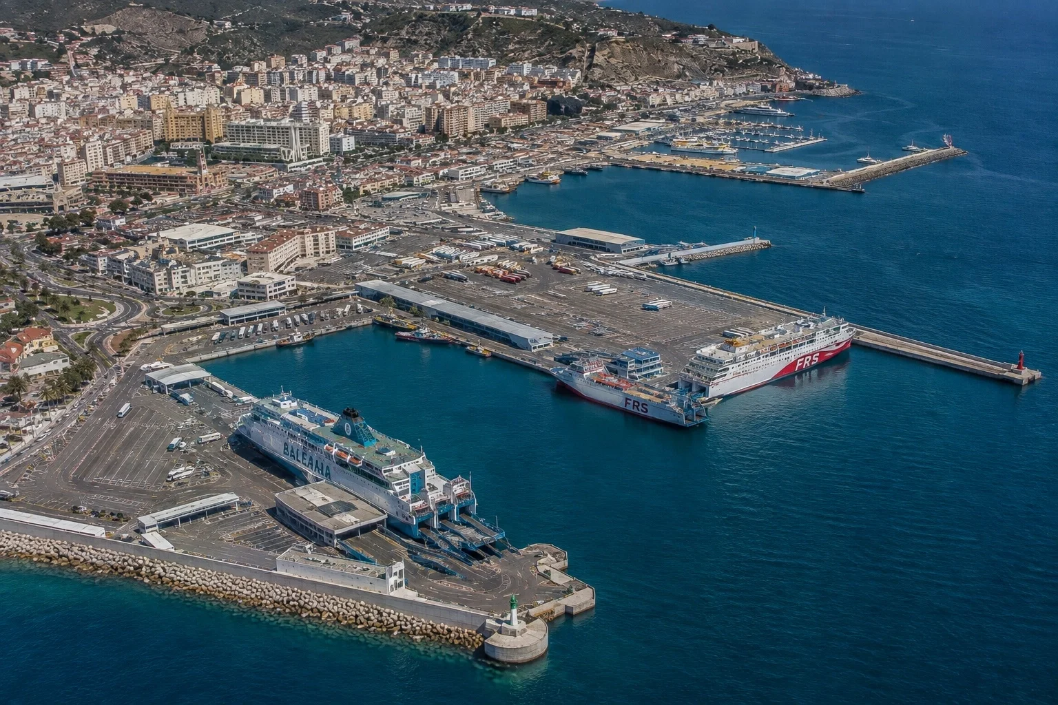 Ceuta passenger ferry port on the North African coast of Spain