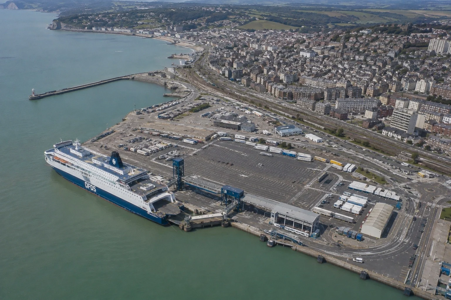 Dieppe Transmanche passenger ferry terminal in Normandy