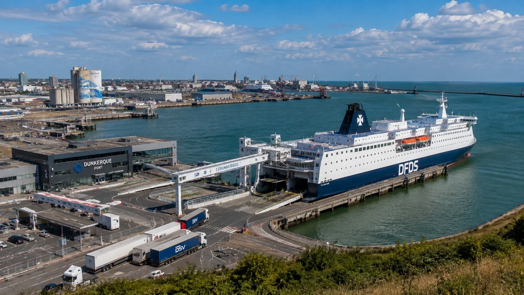 DFDS passenger ferry terminal at Dunkirk Loon-Plage in France