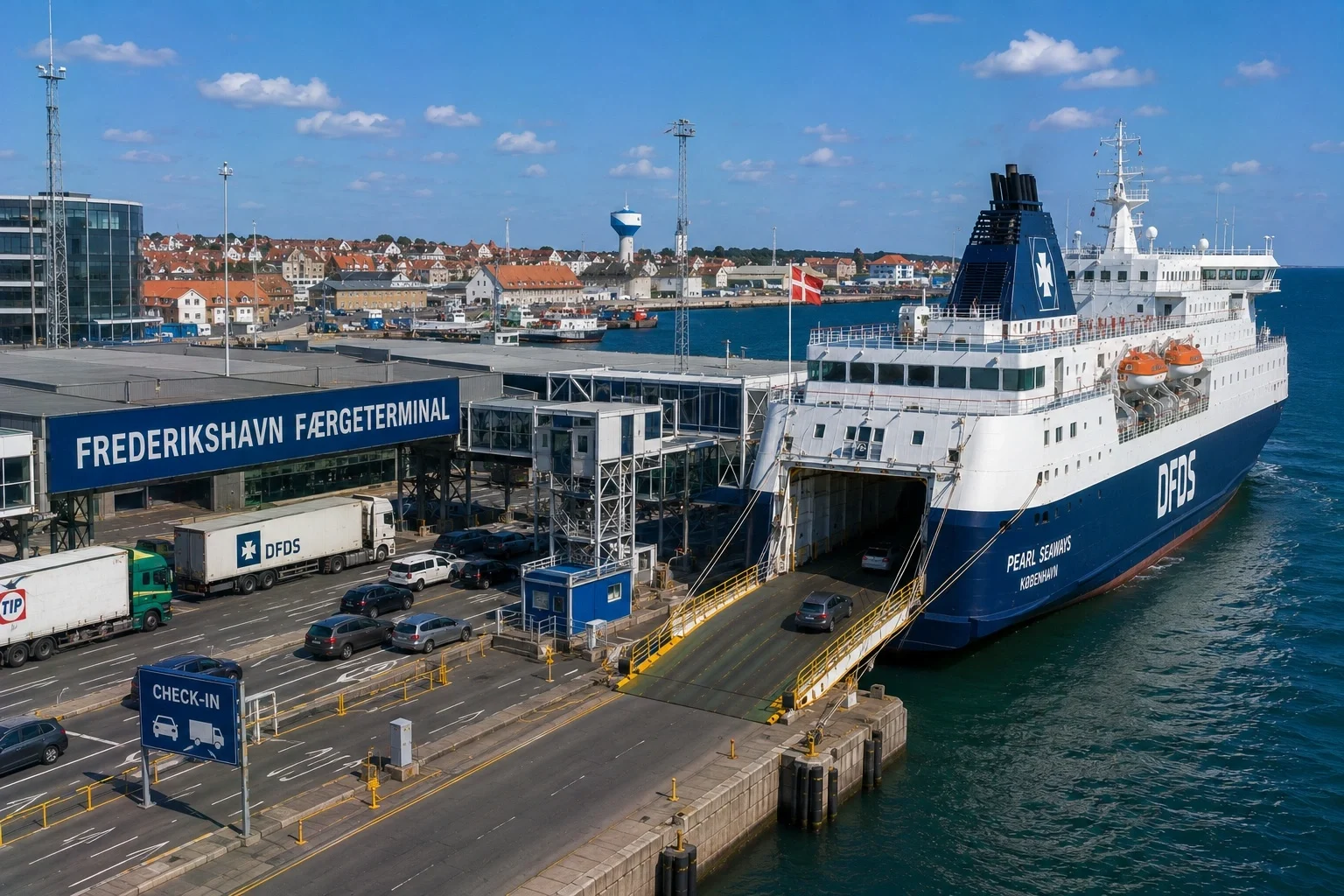 Frederikshavn passenger ferry terminal in North Jutland, Denmark