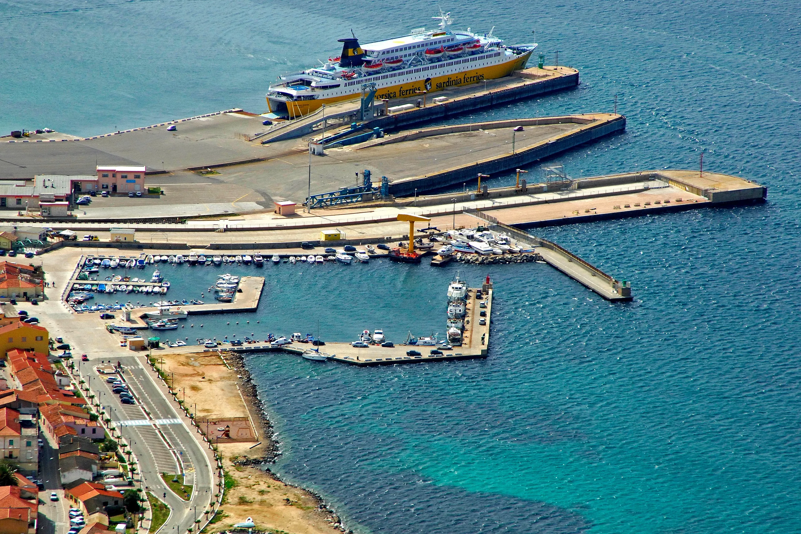 Golfo Aranci ferry port in Sardinia