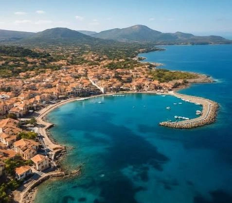 Golfo Aranci harbour in north-east Sardinia