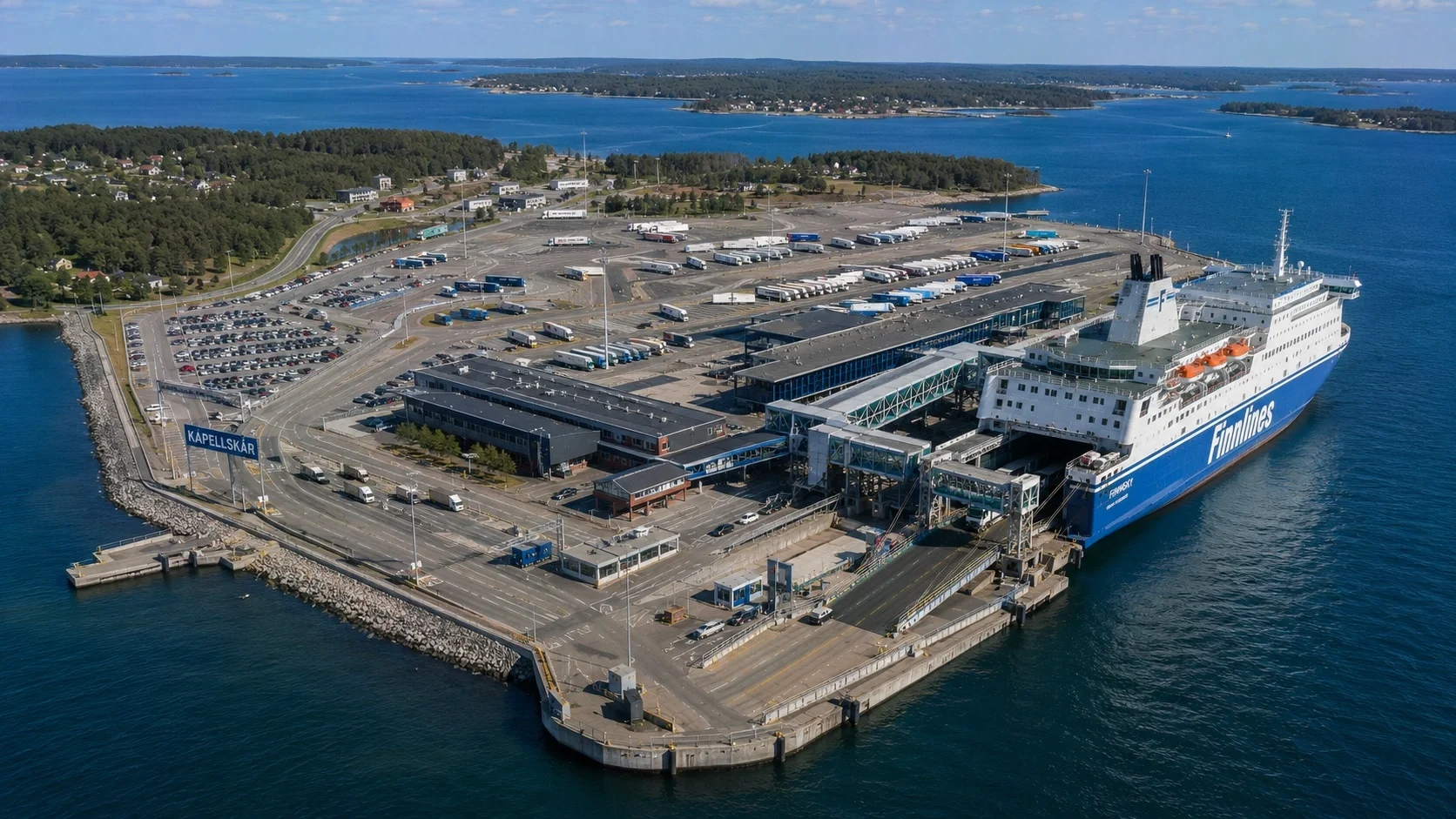 Passenger ferry terminal at Kapellskär harbour in Sweden