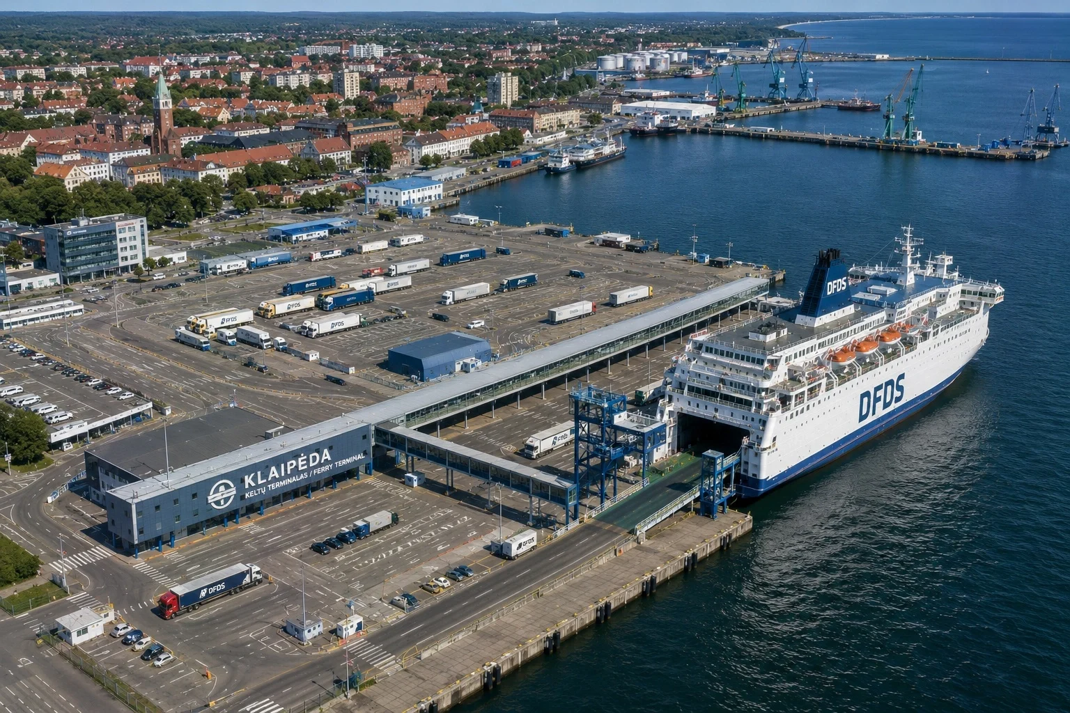 International passenger ferry terminal at Klaipėda in Lithuania