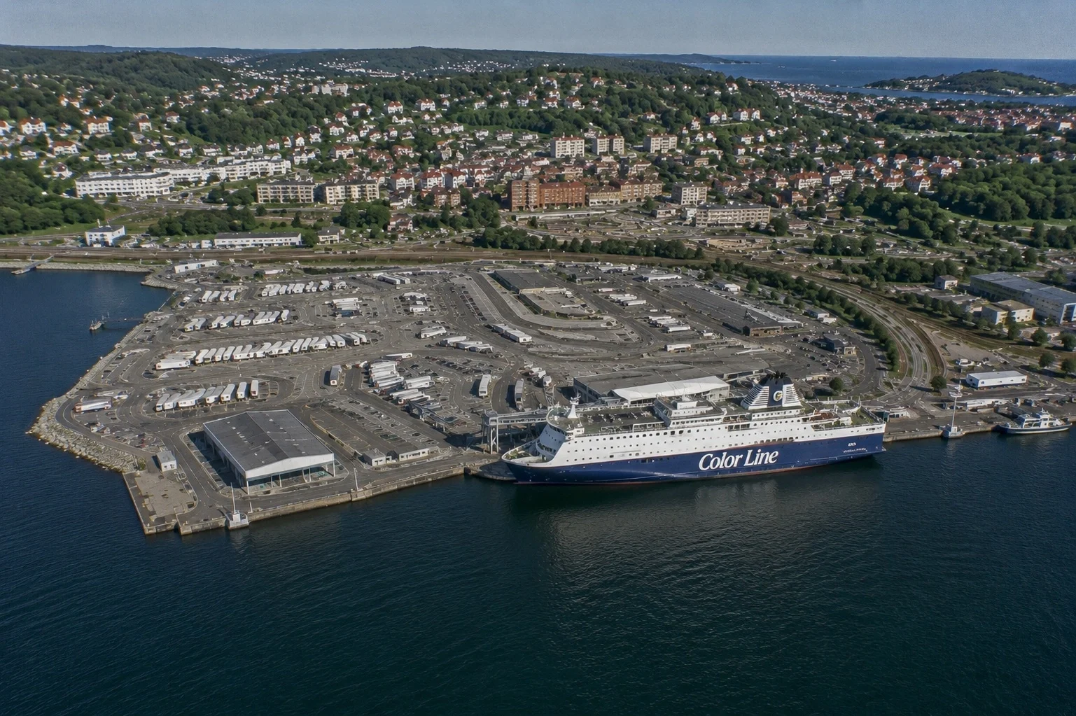 Color Line passenger and vehicle ferry terminal at Larvik, Norway