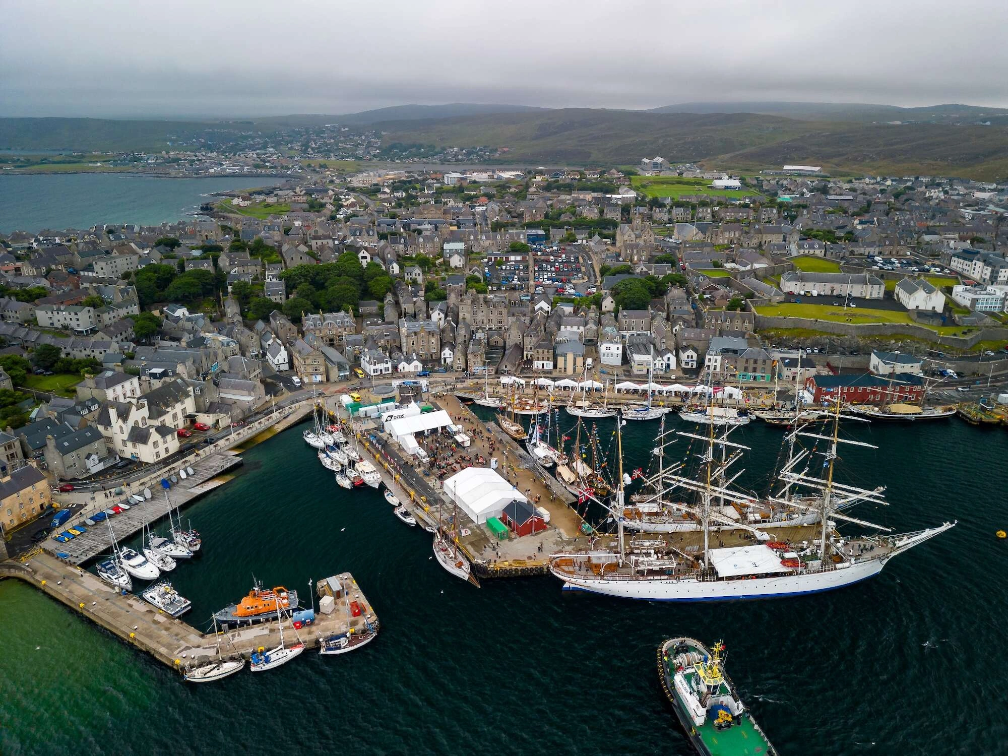 Lerwick harbour in Shetland