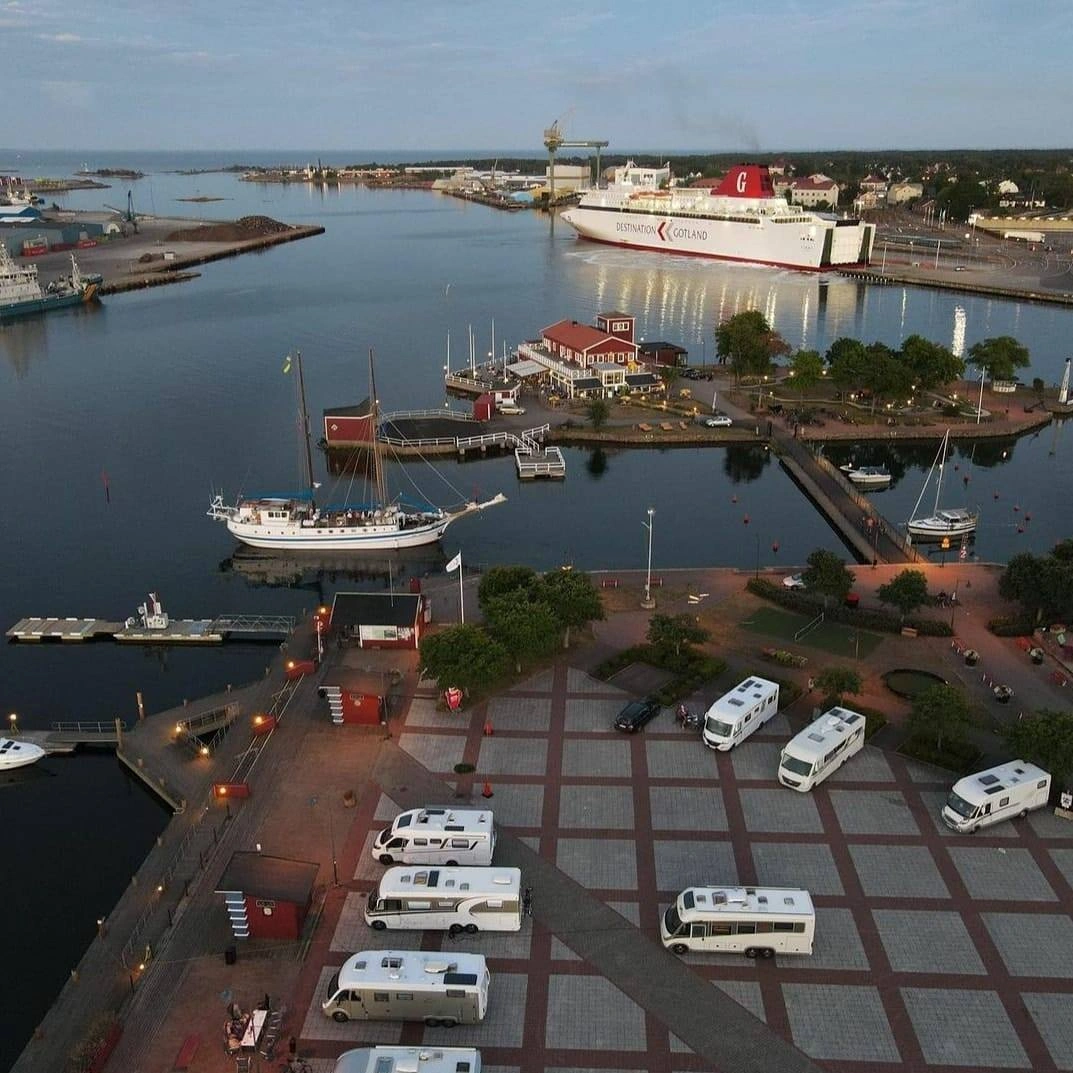 Oskarshamn ferry harbour and terminal in Sweden