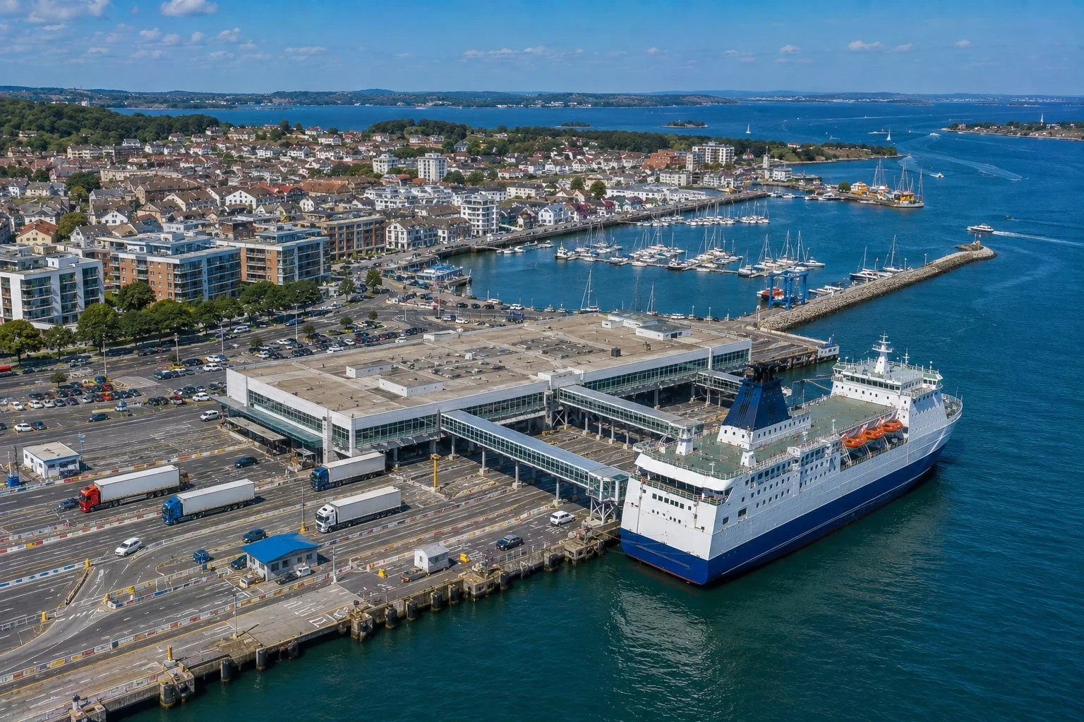 Poole ferry port in Dorset