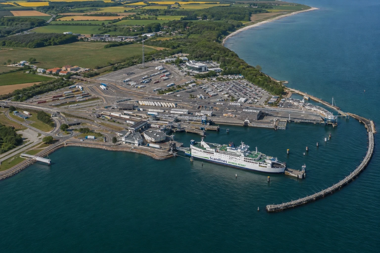 Puttgarden ferry port on Fehmarn in Germany