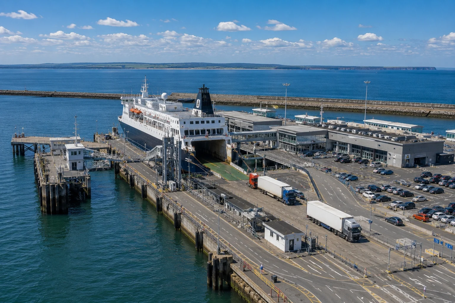 Rosslare ferry port in Ireland