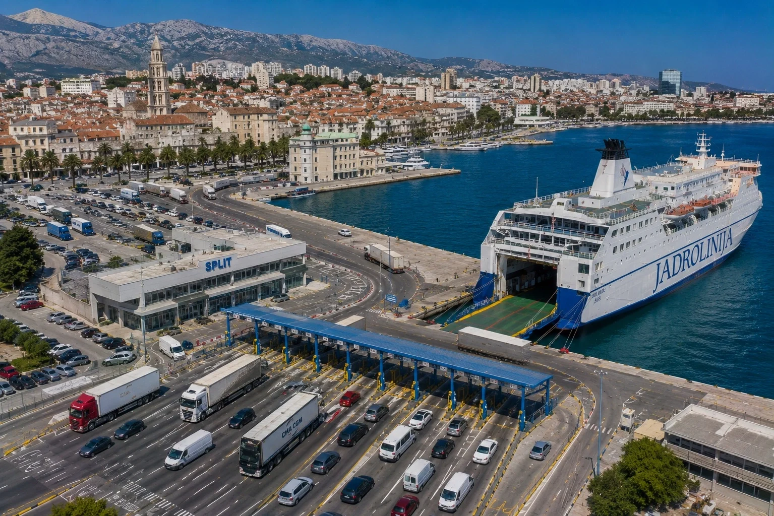Split ferry port