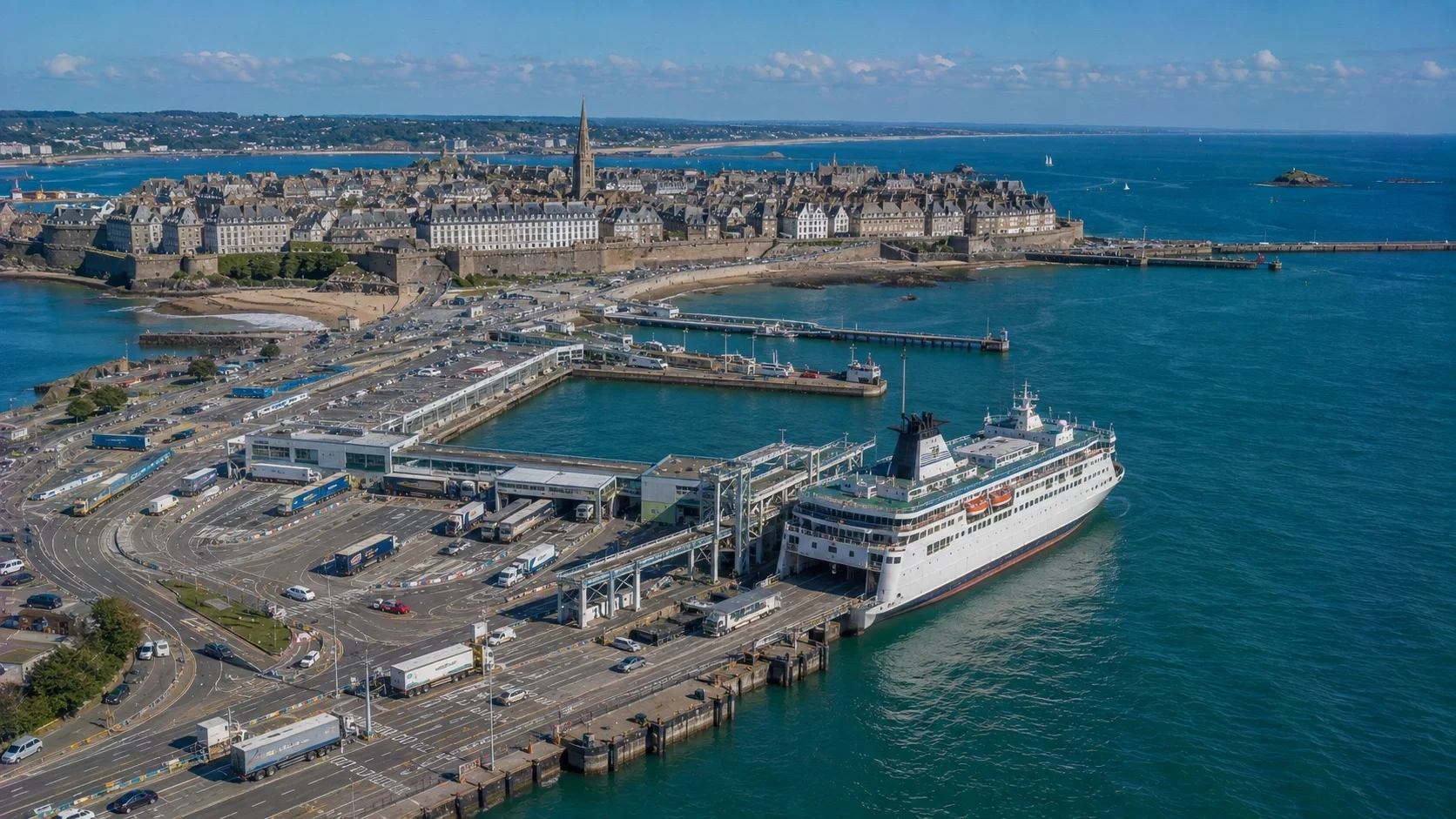 St Malo ferry port in Brittany