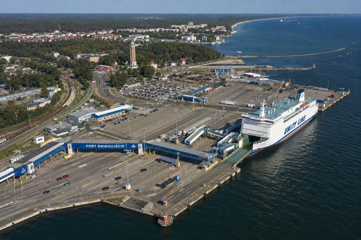Świnoujście ferry port in Poland