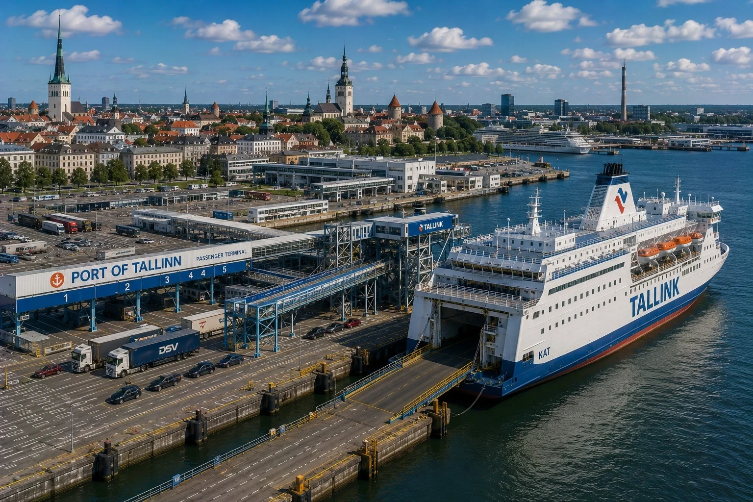 Tallinn Ferry Port and ferry terminal area