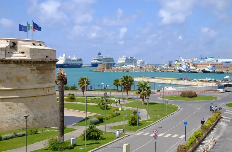 Tunis ferry port in Tunisia