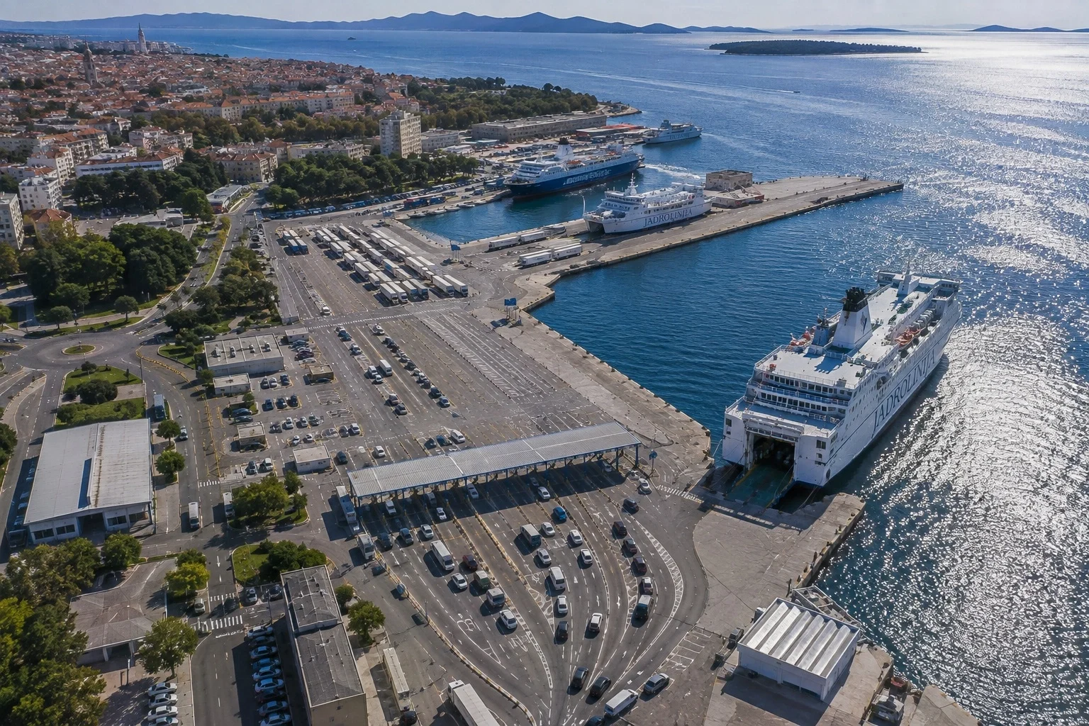 Zadar Gaženica ferry port on the Croatian coast