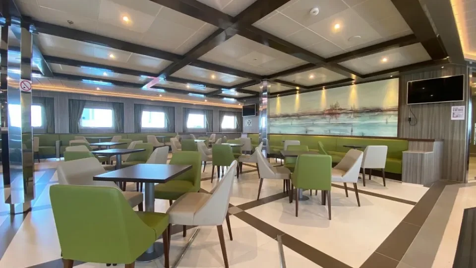 Passenger lounge aboard Ciudad de Valencia