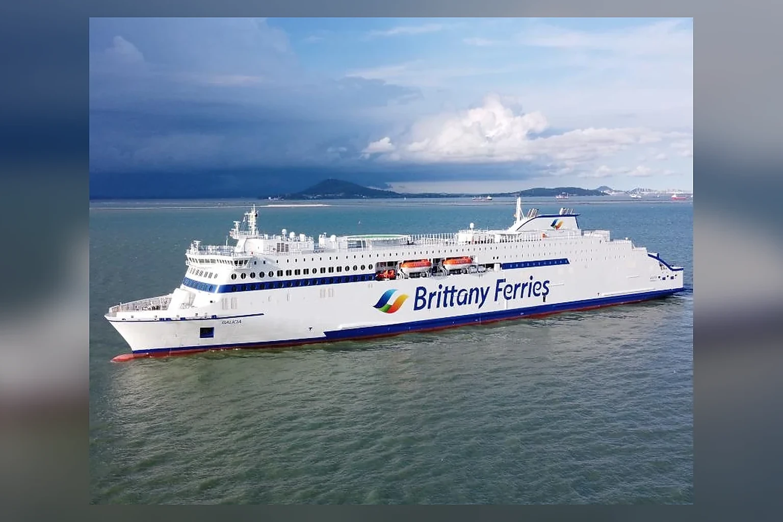 Brittany Ferries passenger ferry sailing across the Channel
