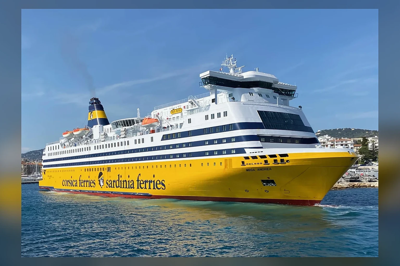 Corsica Ferries passenger and vehicle ferry in the Mediterranean