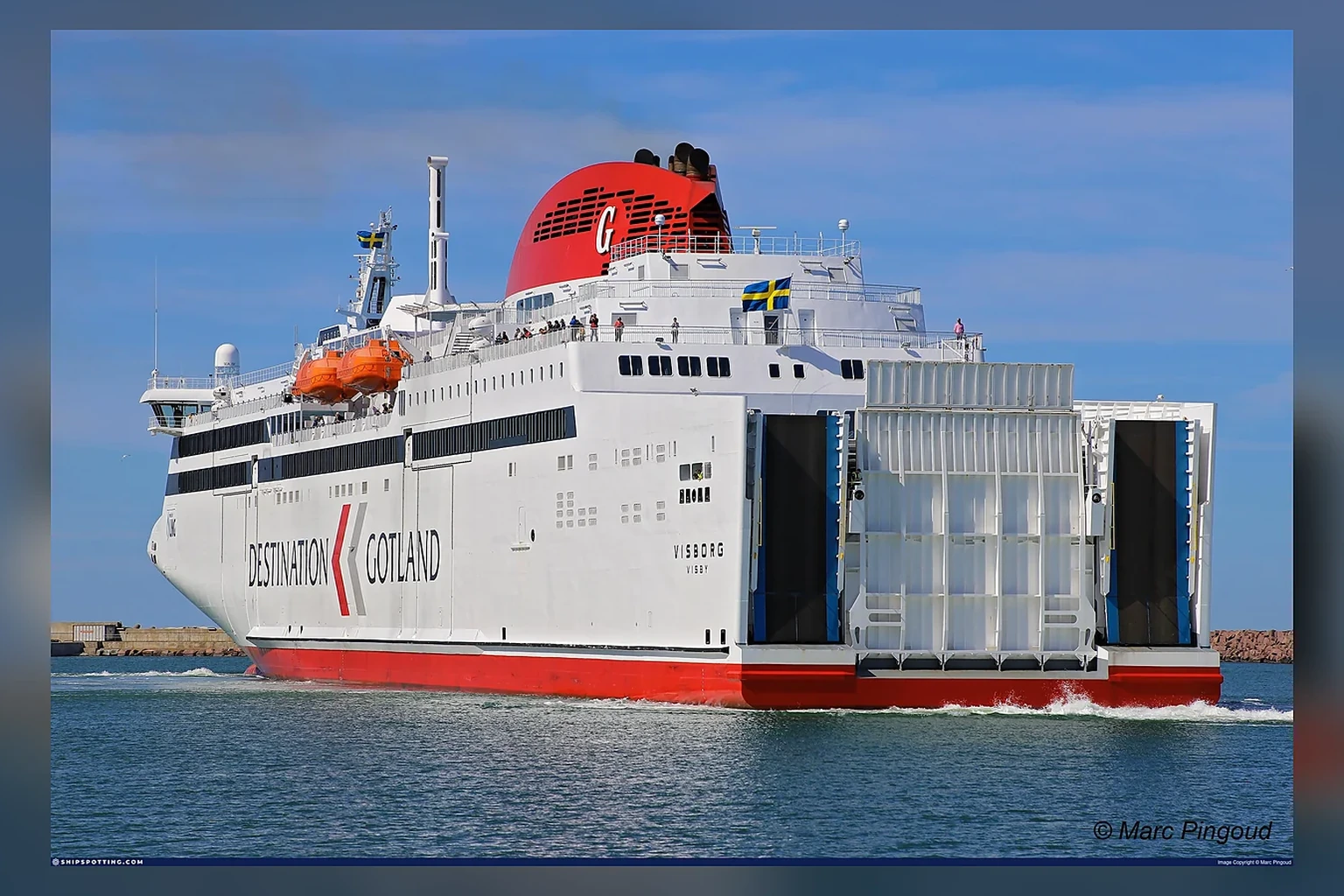 Destination Gotland ferry sailing between mainland Sweden and Gotland