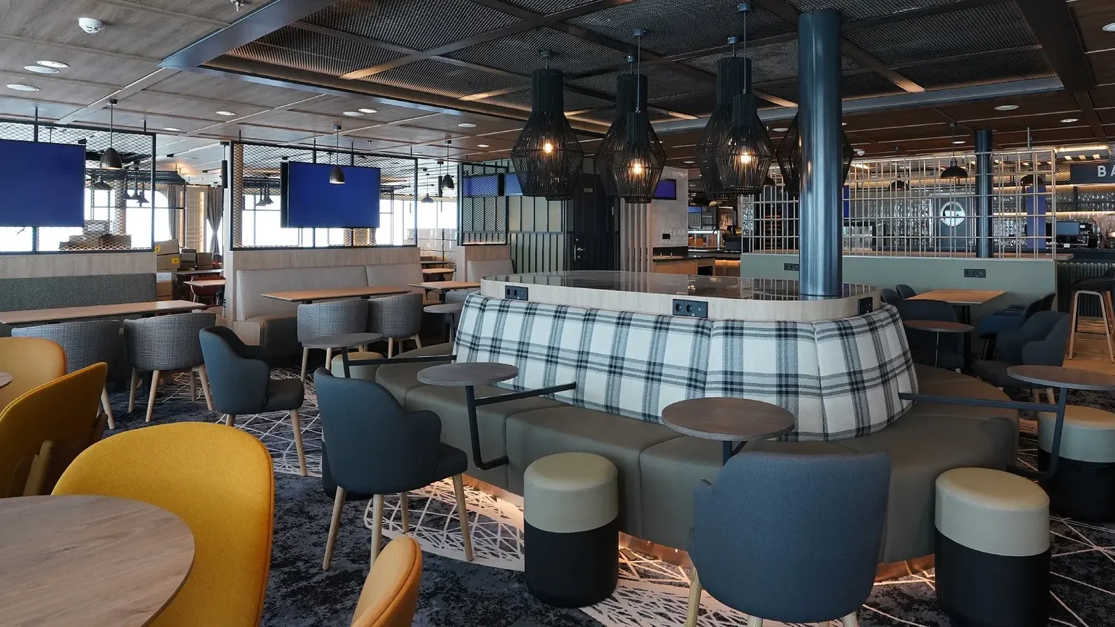 Bistro aboard Finnlines ferry Finnsirius