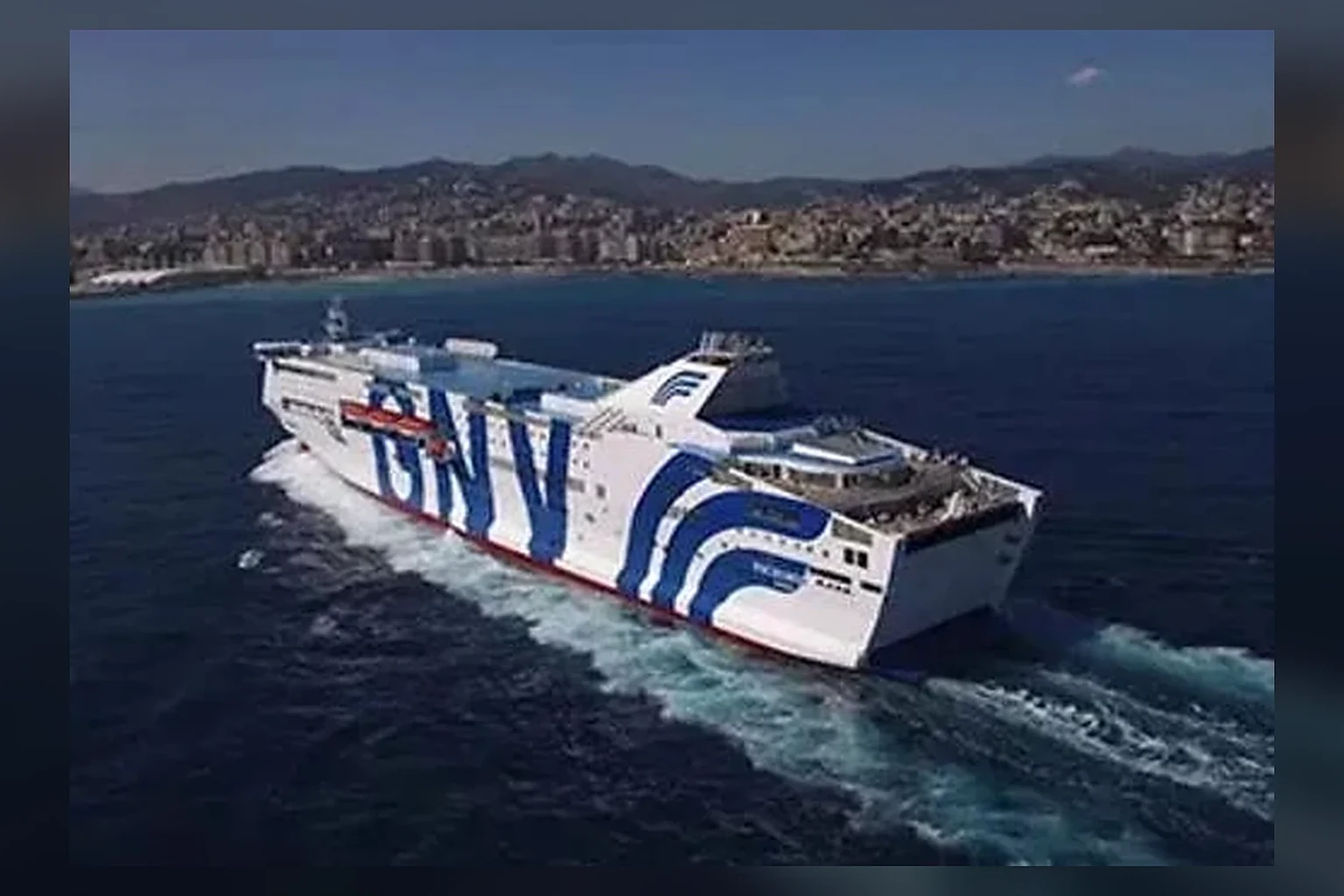 Grandi Navi Veloci passenger ferry sailing in the Mediterranean