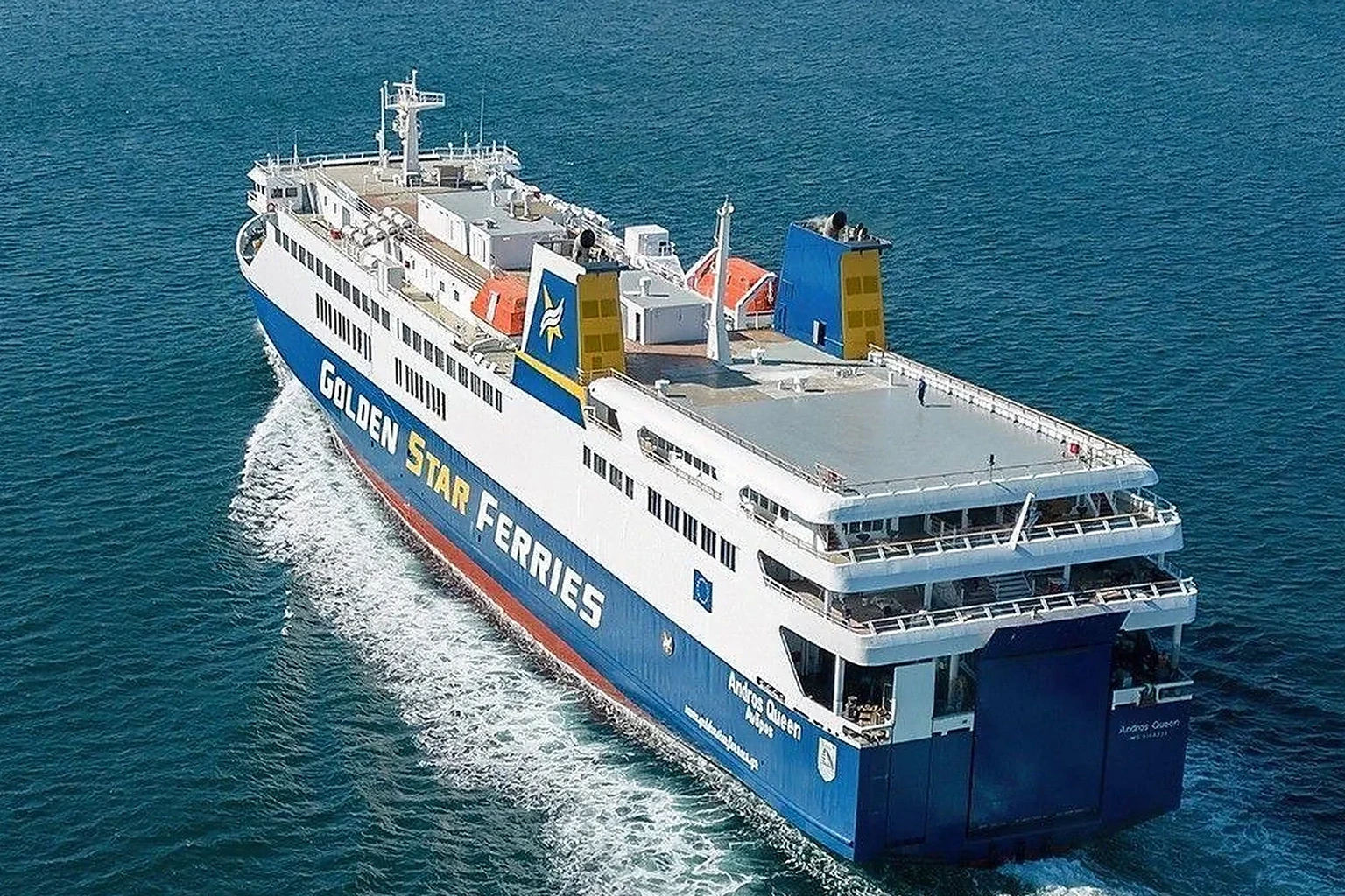 Golden Star Ferries passenger and vehicle ferry serving the Cyclades