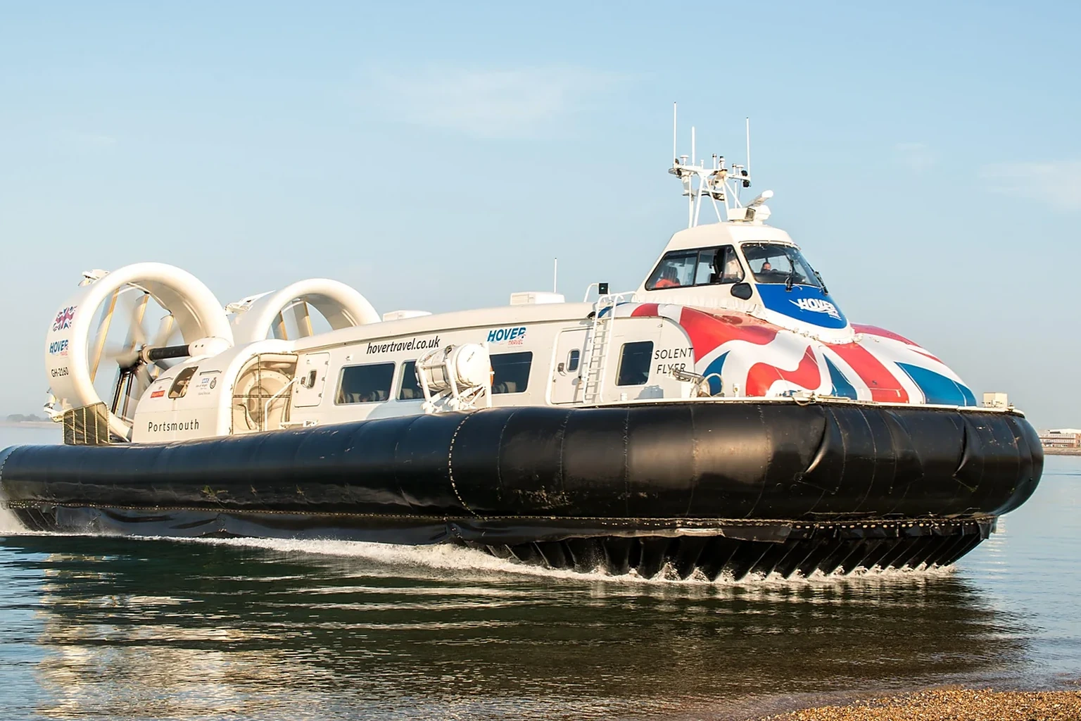 Hovertravel passenger hovercraft crossing the Solent