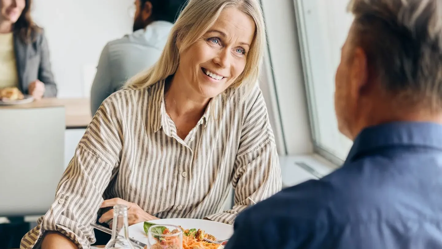 Passengers dining aboard a Scandlines ferry