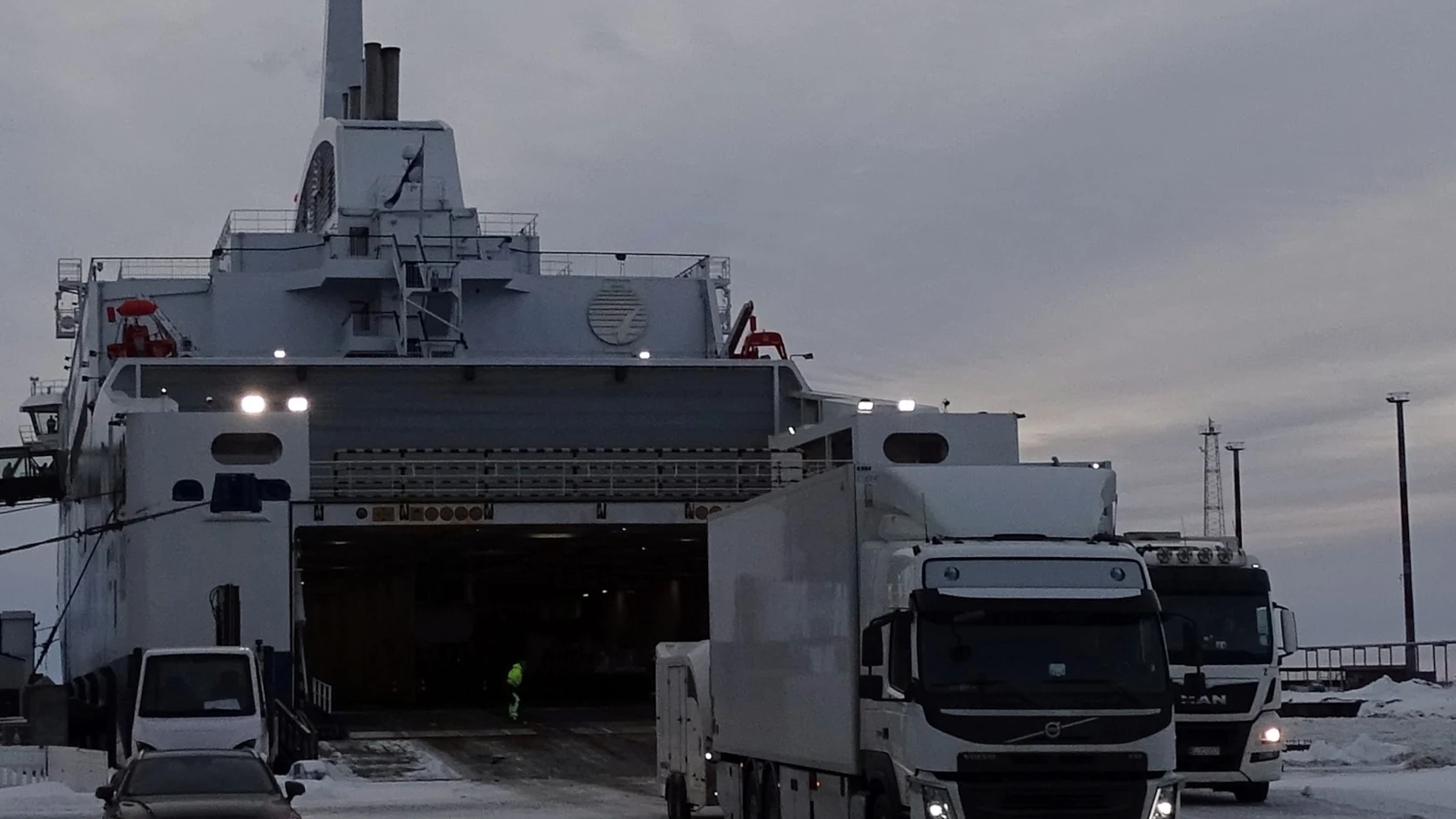 Aurora Botnia vehicle ramp and loading area