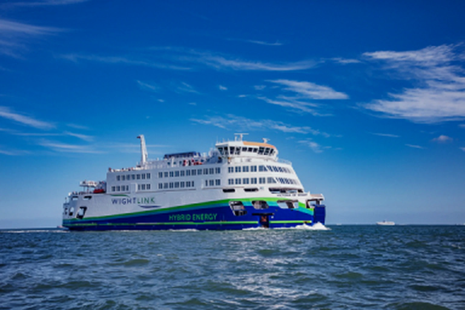 Wightlink Victoria of Wight ferry crossing the Solent