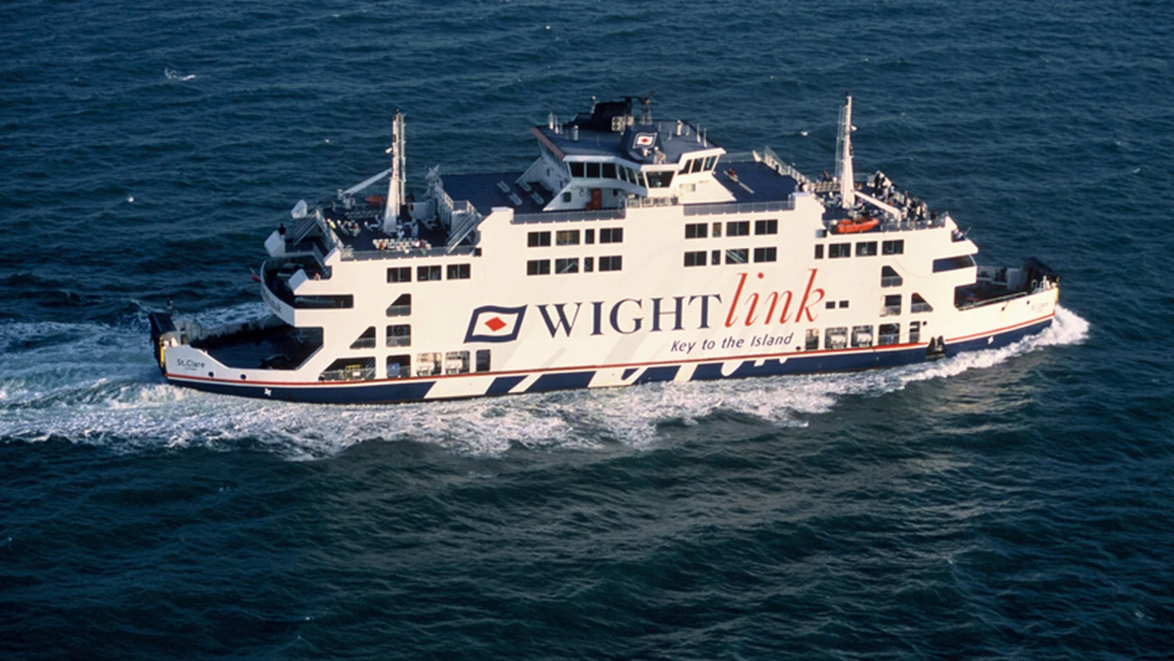 St Clare Wightlink ferry at sea