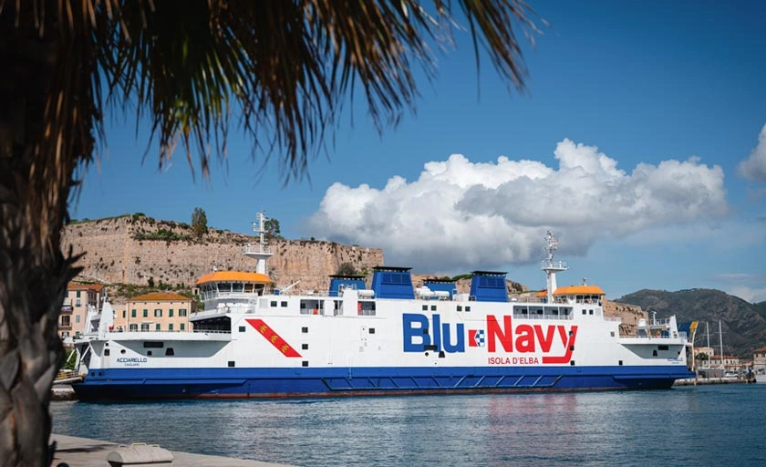Blu Navy ferry at Portoferraio, Elba