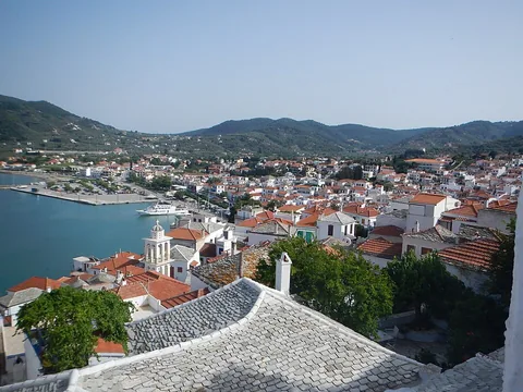 View of Chora (Skopelos), Greece